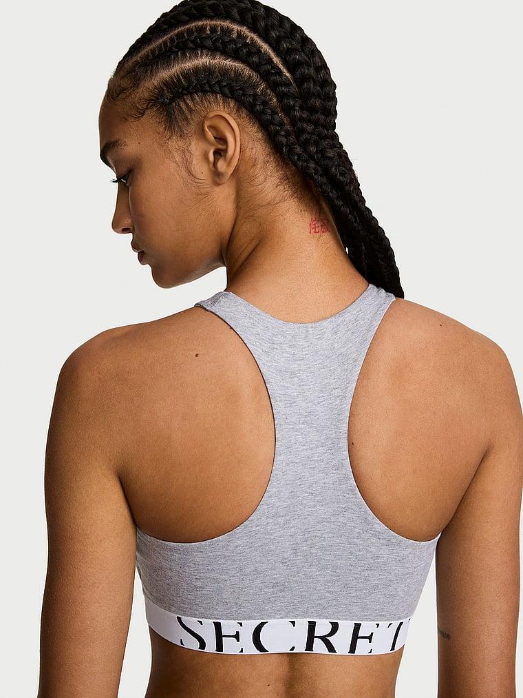 Pamuklu Logo Detayli Desteksiz Halter Yaka Bralet arka görünüm