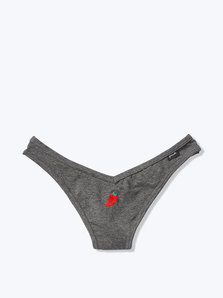 Pink Pamuk Tanga Kulot arka görünüm