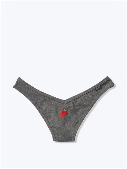 Pink Pamuk Tanga Kulot ön görünüm