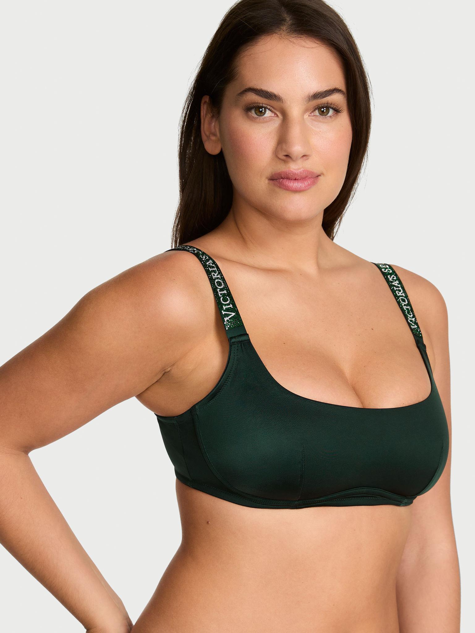 Işıltılı Askili Scoop Bralet arka görünüm
