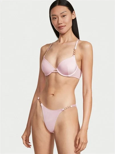 Chain Strap Push Up Bikini Ustu