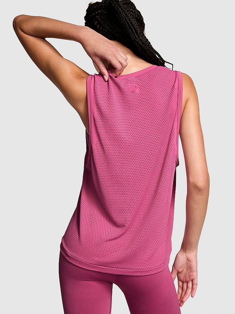 Pink Seamless Dokumlu Atlet arka görünüm