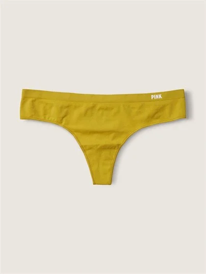 Pink Seamless Tanga Kulot