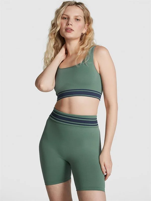 Pink Pink Seamless Katlanabilir Biker Sort