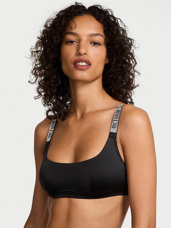 Işıltılı Askili Scoop Bralet