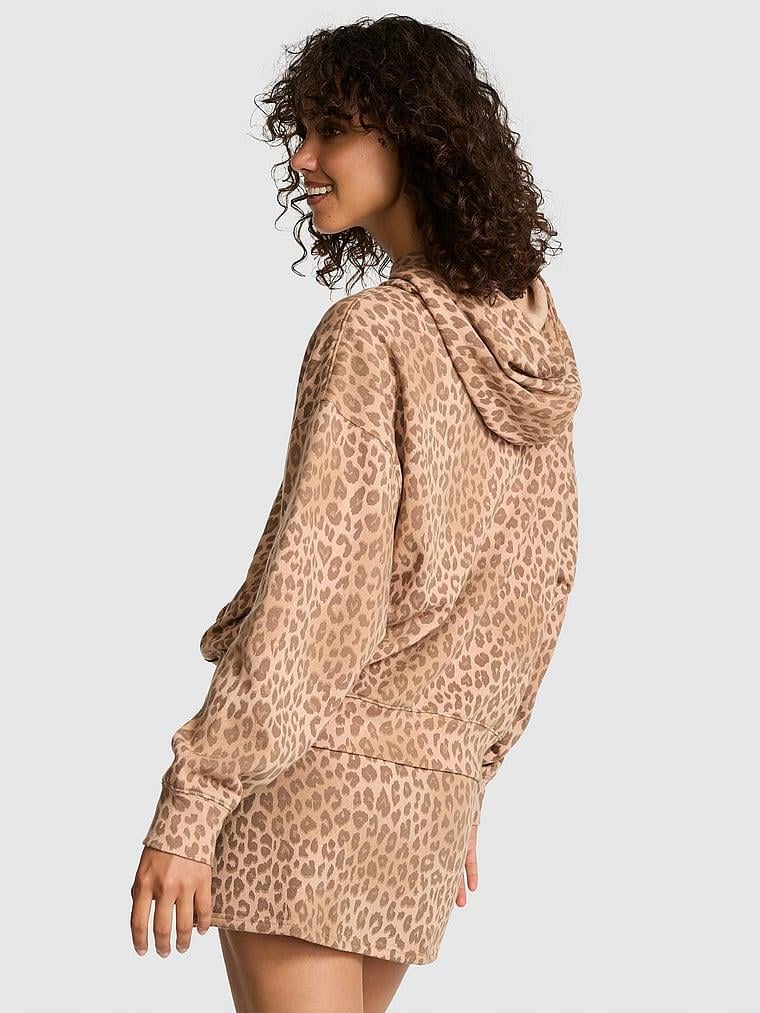 Pink Ivy Yarim Fermuarli Kapusonlu Sweatshirt arka görünüm
