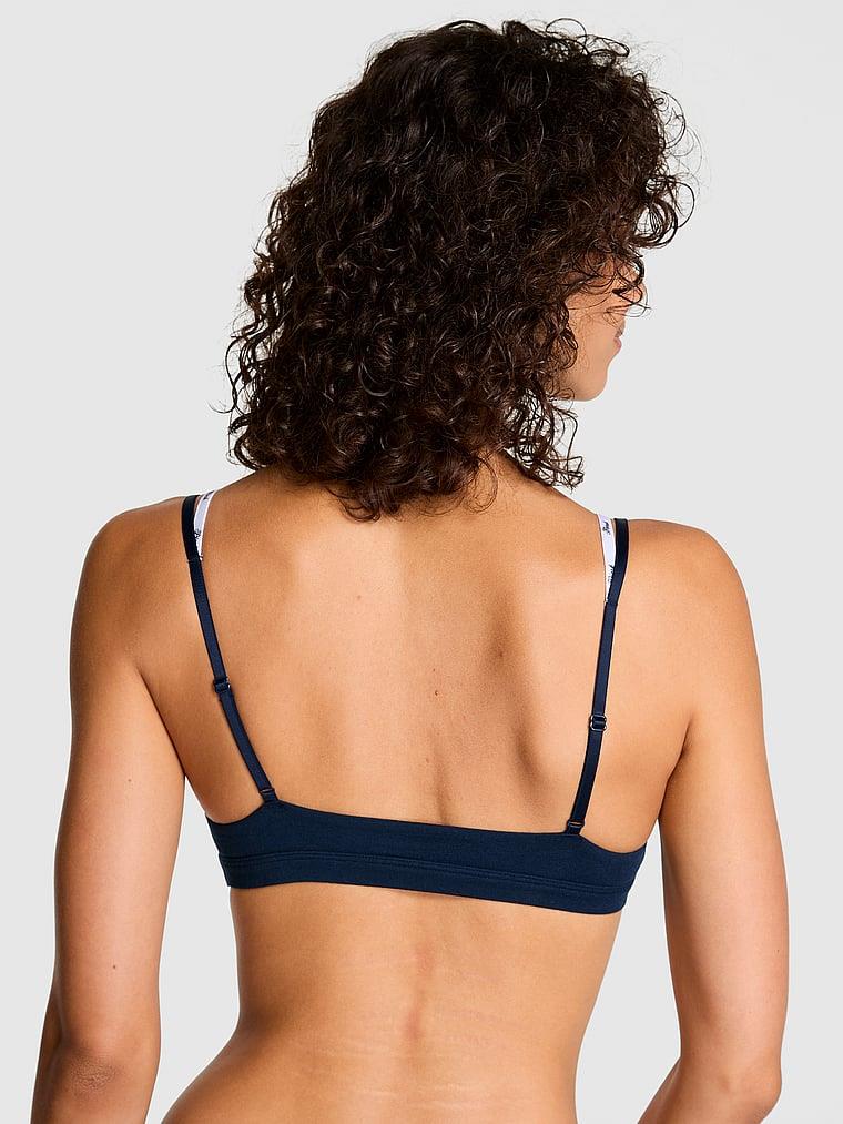 Pink Pamuklu Logo Detayli Askili Ucgen Bralet arka görünümü