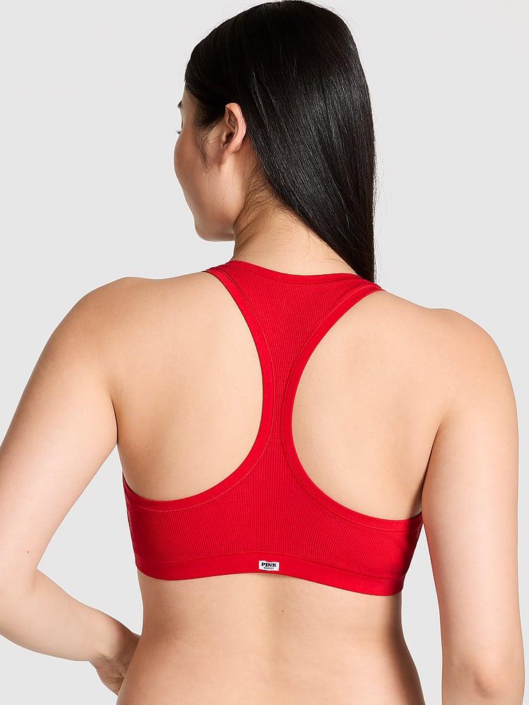 Pink Pamuklu Desteksiz Sirti Acik Bralet arka görünümü