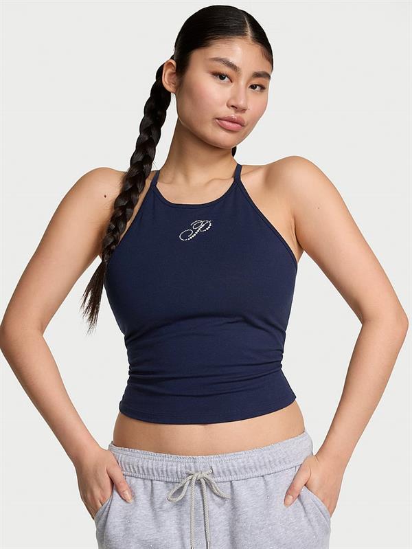 Pink All Day Pamuklu Halter Yaka Ust