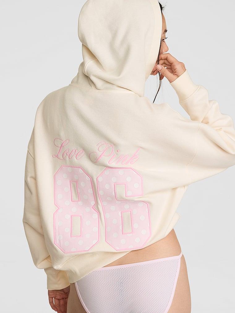 Pink Ivy Yarim Fermuarli Kapusonlu Sweatshirt arka görünümü