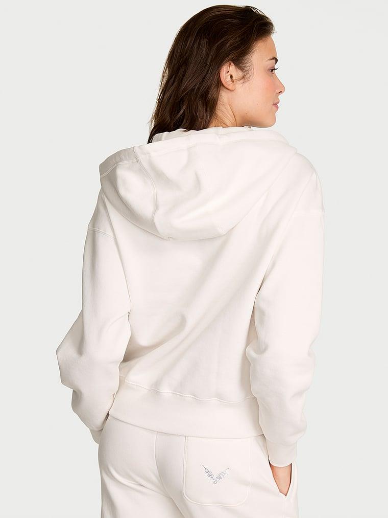 Klasik Fermuarli Kapusonlu Sweatshirt arka görünümü