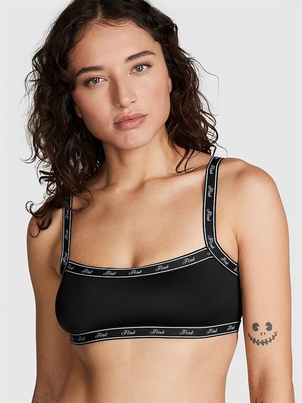 Pink Mikro Logolu Duz Yaka Bralet