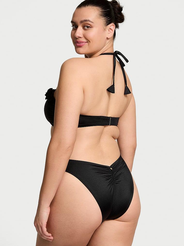 Cicek Detayli Bandeau Bikini Ustu arka görünümü