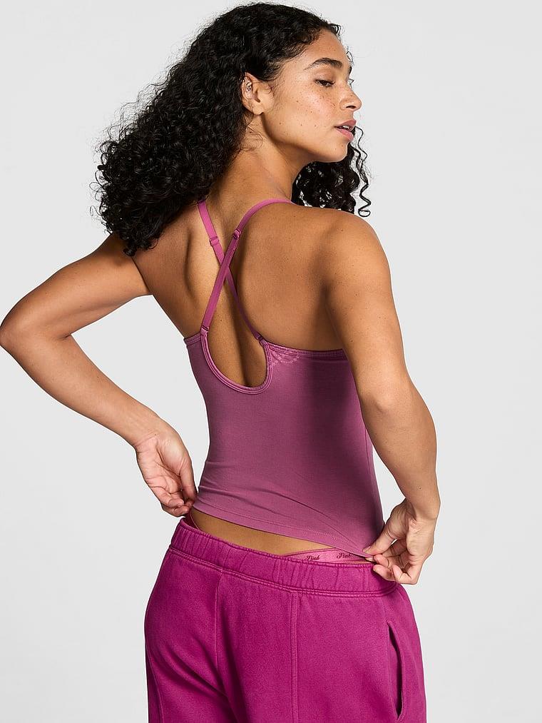 Pink All Day Pamuklu Halter Yaka Ust arka görünüm
