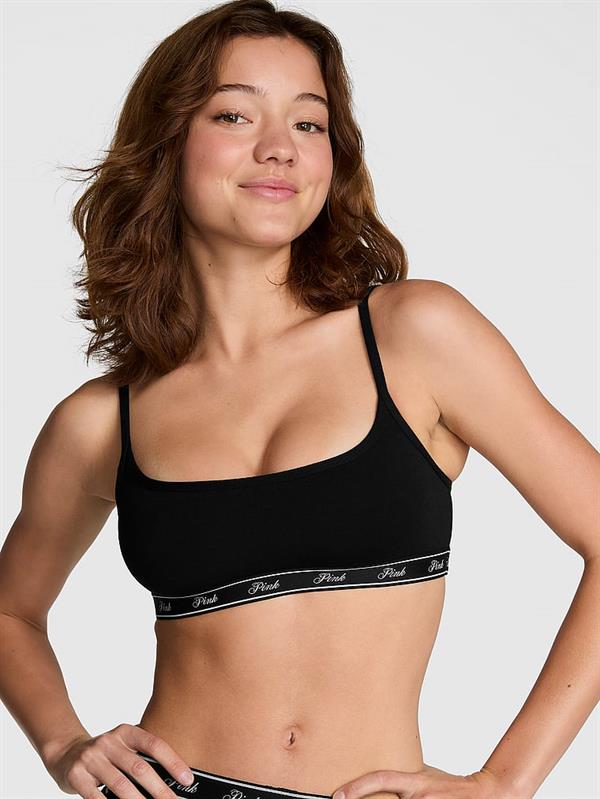 Pink Pamuklu Scoop Bralet