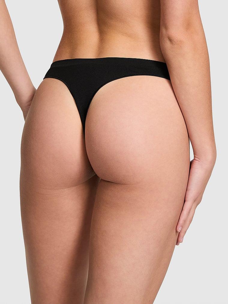 Pink Seamless Derin Bacak Kesim Tanga arka görünümü
