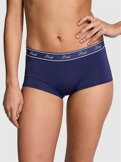 Pink Mikro Logolu Boyshort Kulot