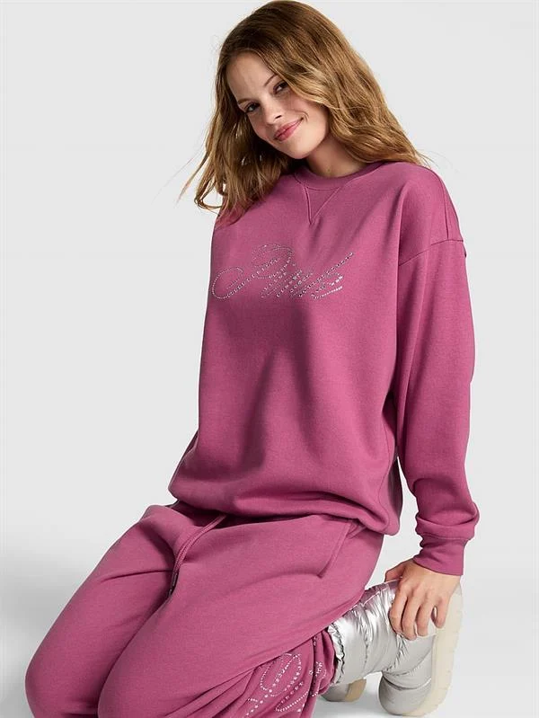 Pink Ivy Oversize Bisiklet Yaka Sweatshirt