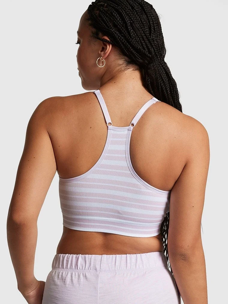 Pink Seamless Racerback Bra arka görünüm