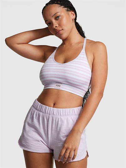 Pink Seamless Racerback Bra