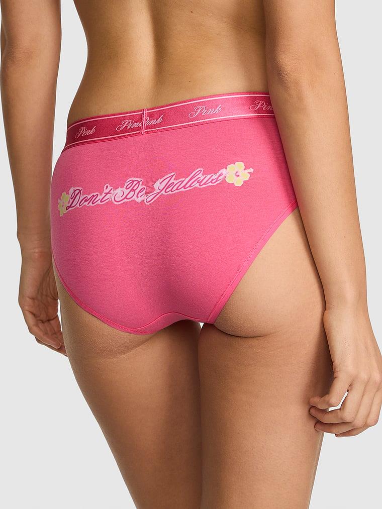 Pink Logolu Pamuklu Hiphugger Kulot arka görünümü