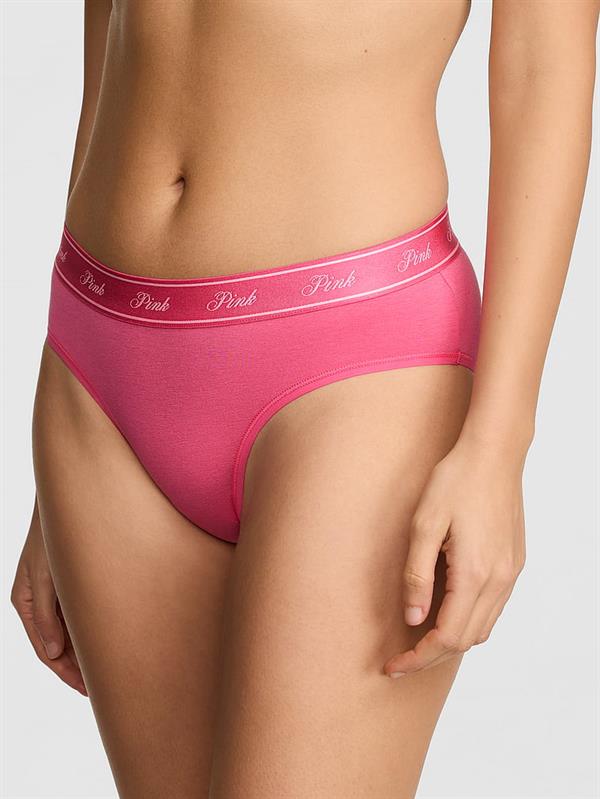 Pink Logolu Pamuklu Hiphugger Kulot ön görünüm