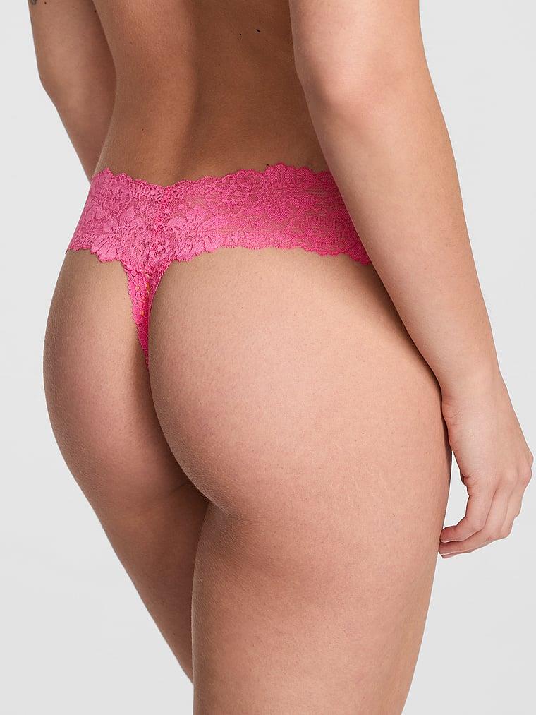 Pink Wink Dantel Kenarli Tanga arka görünümü