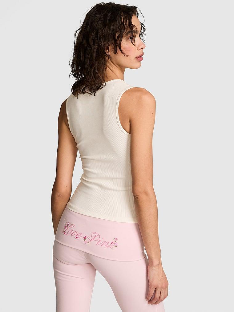 Pink All Day Yumuşak Fitilli Askili Bluz arka görünümü