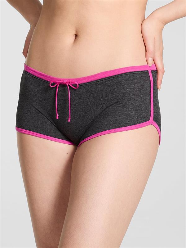 Pink Pamuklu Boyshort Kulot