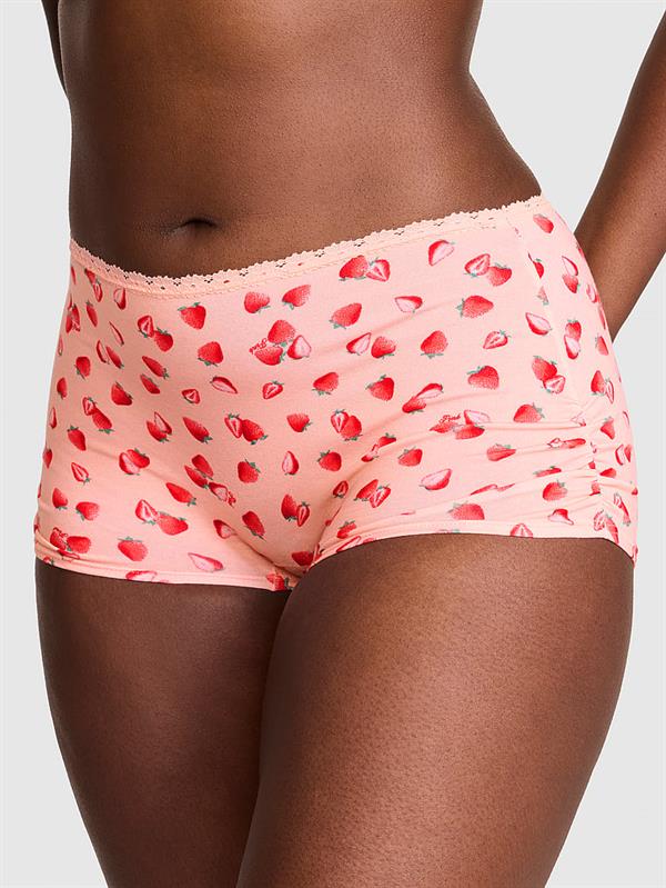 Pink Pamuklu Boyshort Kulot ön görünüm