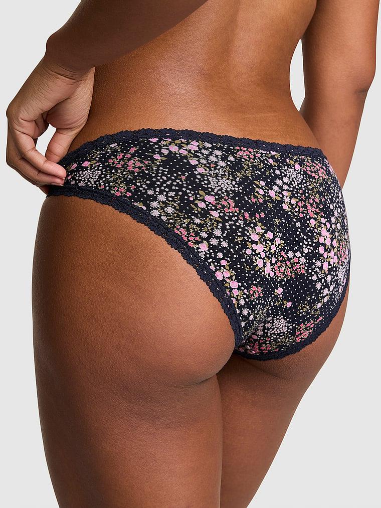 Pink Dantel Detayli Pamuklu Cheeky Kulot arka görünümü