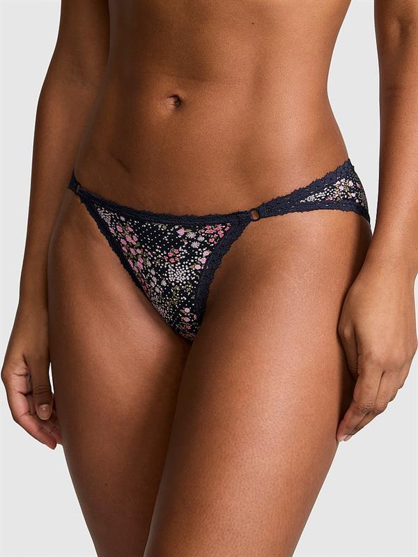 Pink Dantel Detayli Pamuklu Cheeky Kulot