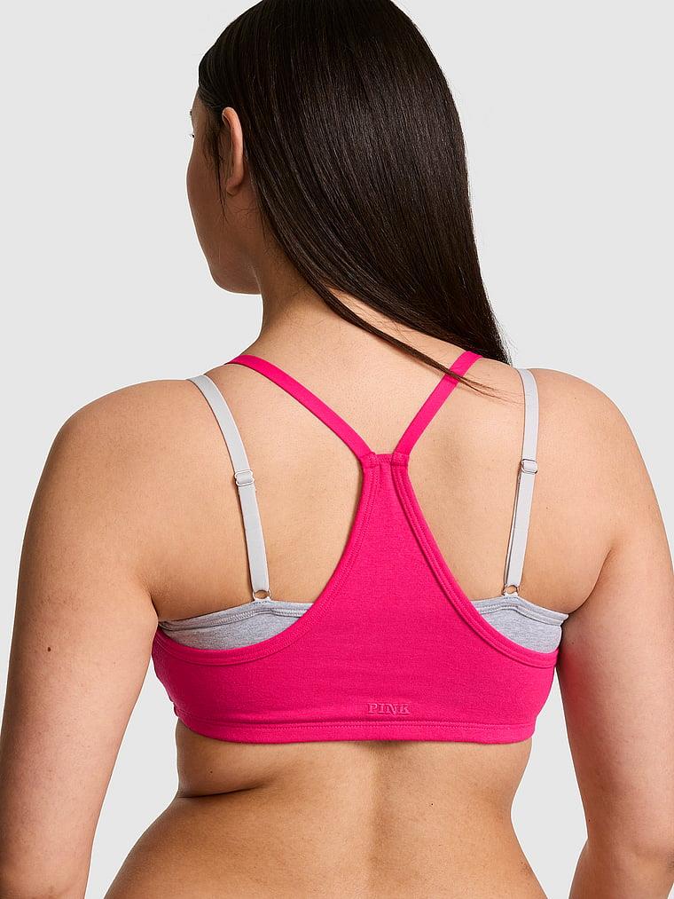 Pink All Day Pamuklu Double Up Henley Sütyen arka görünümü