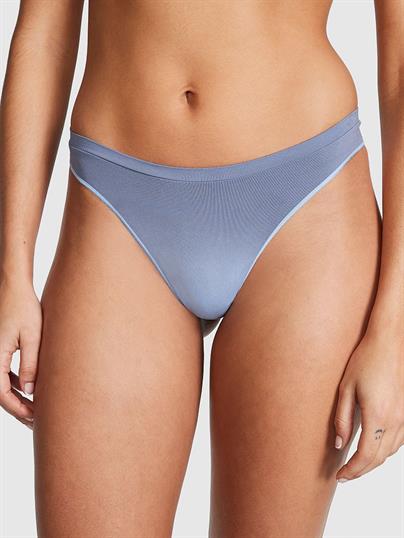 Pink Seamless Yüksek Bel Tanga Kulot