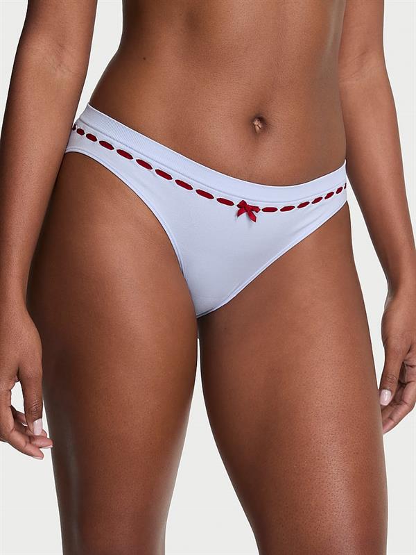 Seamless Kurdele Detayli Bikini Kulotu ön görünüm