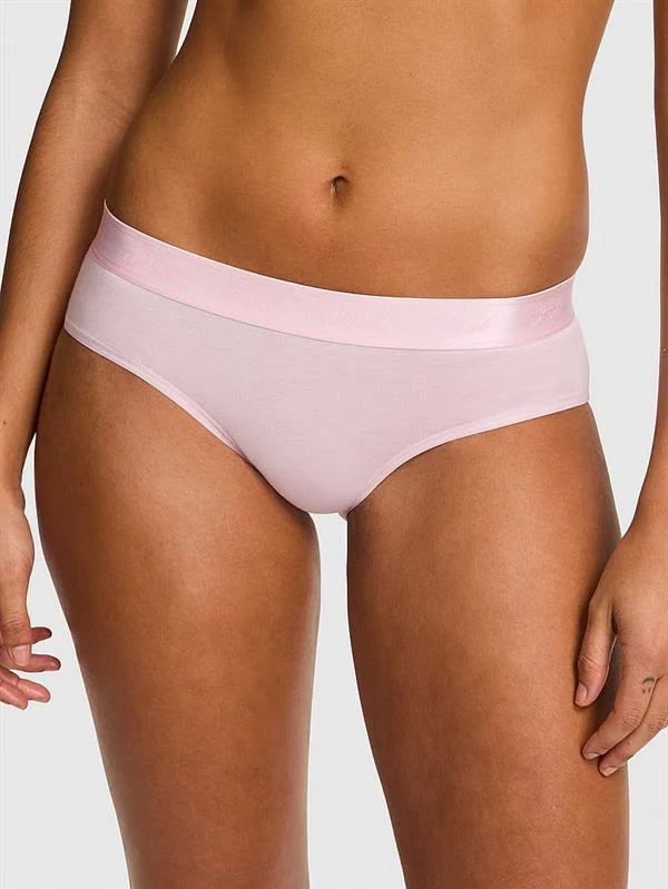 Pink Logolu Pamuklu Hiphugger Kulot