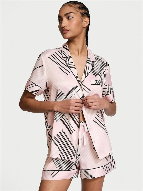 Saten Kısa Pijama Takimi