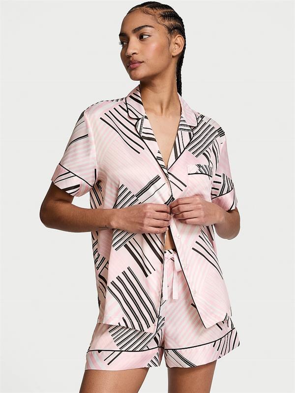 Saten Kısa Pijama Takimi