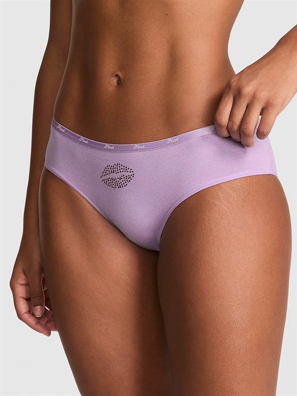Pink Logolu Pamuklu Hiphugger Kulot