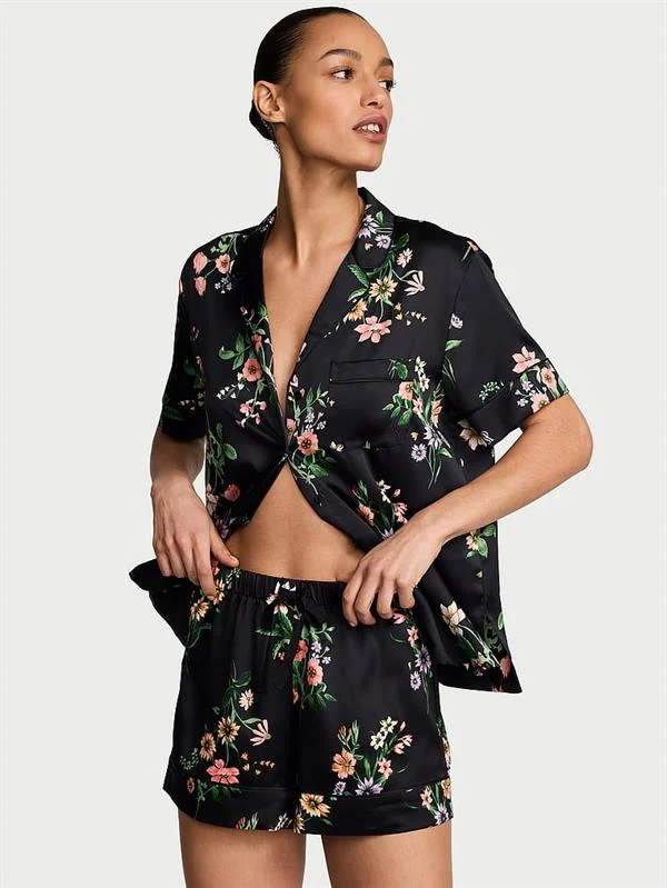 Saten Kısa Pijama Takimi