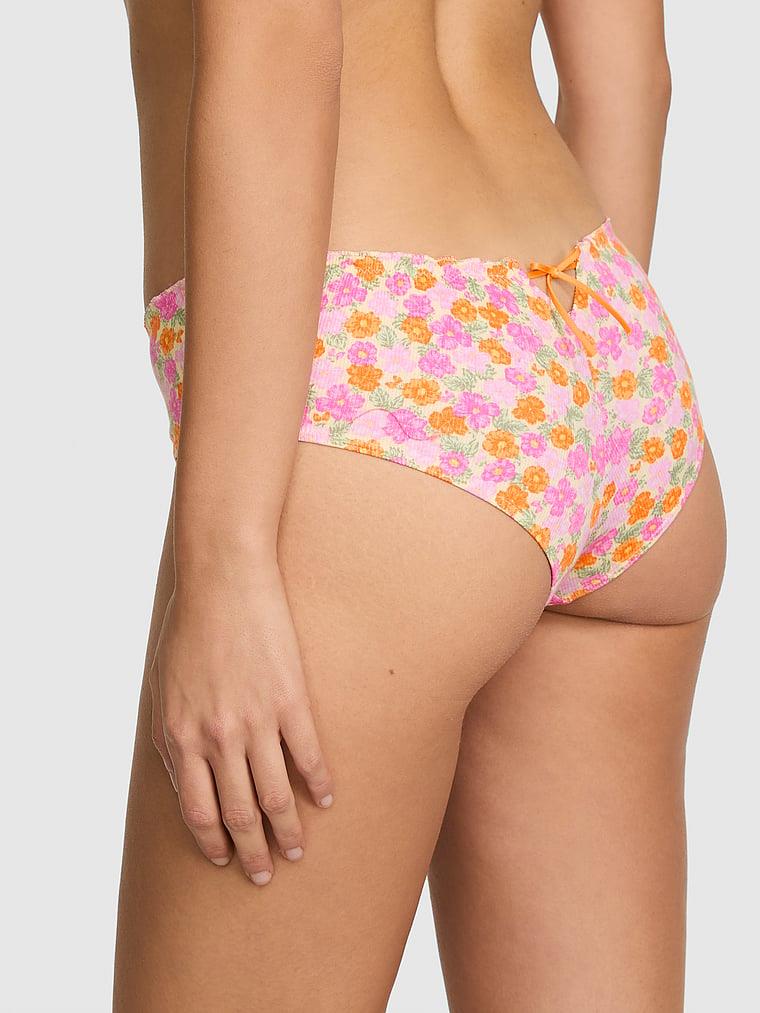 Pink Pamuklu Arkadan Baglamali Cheeky Kulot arka görünüm