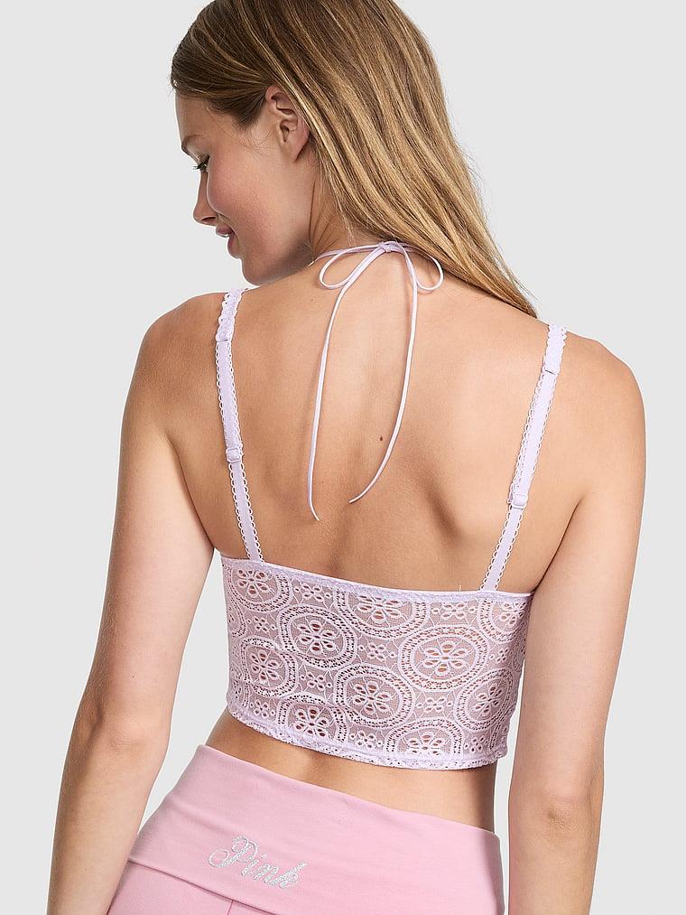 Pink Wink Fistolu Dantelli Desteksiz Bralet arka görünüm