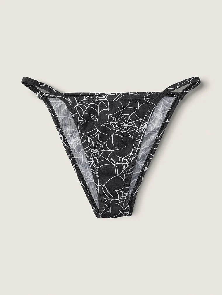 Pink Derin Bacak String Bikini Kulot arka görünüm