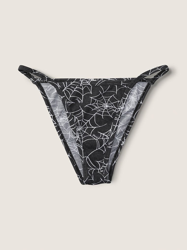 Pink Derin Bacak String Bikini Kulot arka görünümü