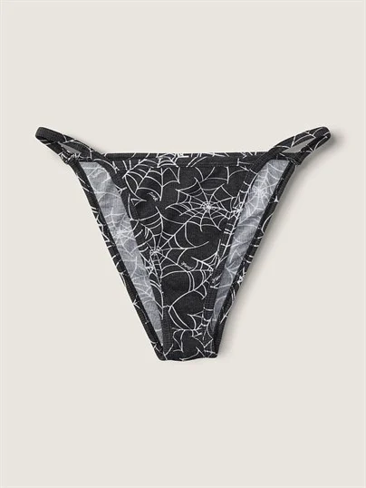 Pink Derin Bacak String Bikini Kulot ön görünüm