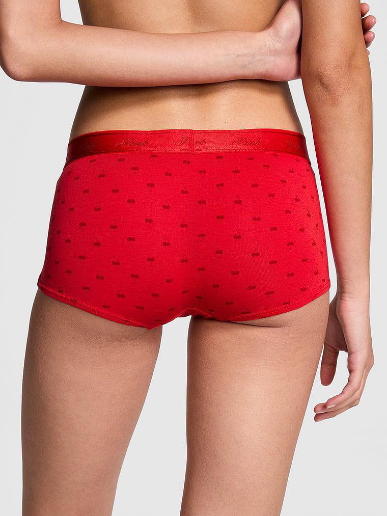 Pink Logolu Pamuklu Boyshort Kulot arka görünümü
