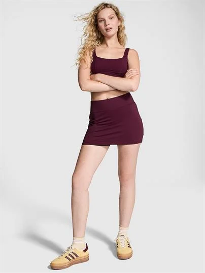 Pink Seamless Drapeli Etek ön görünüm