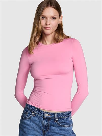 Pink Base Stretch Uzun Kollu Tisort ön görünüm