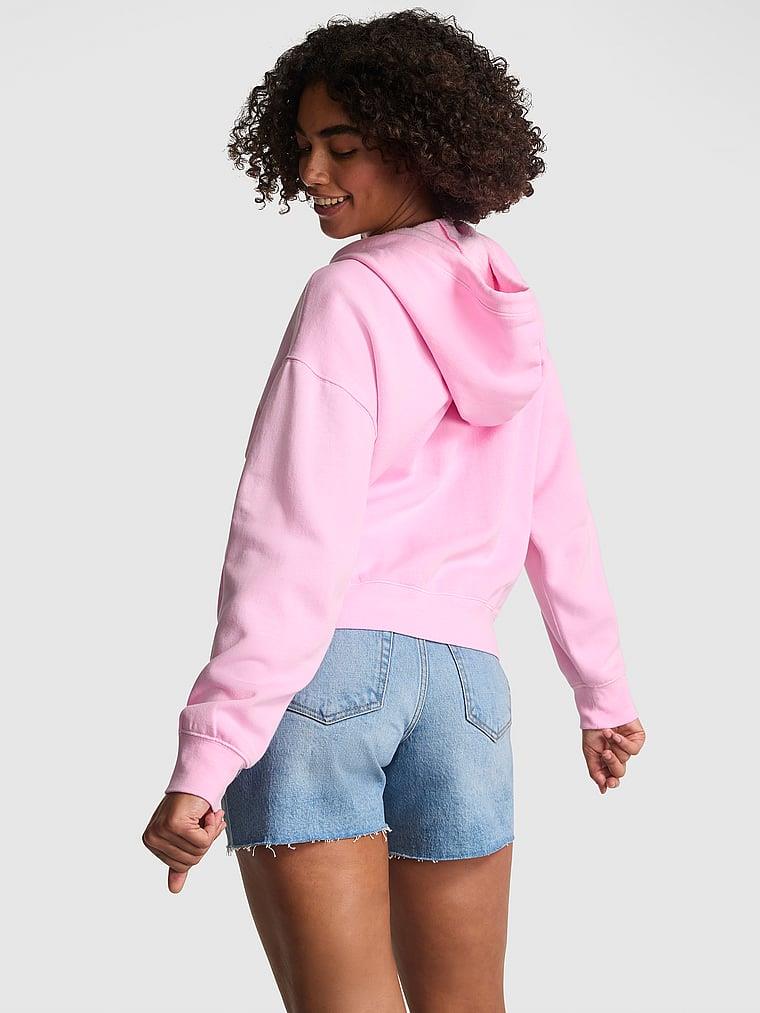 Pink Ivy Fleece Campus Full Zip Hoodie arka görünümü