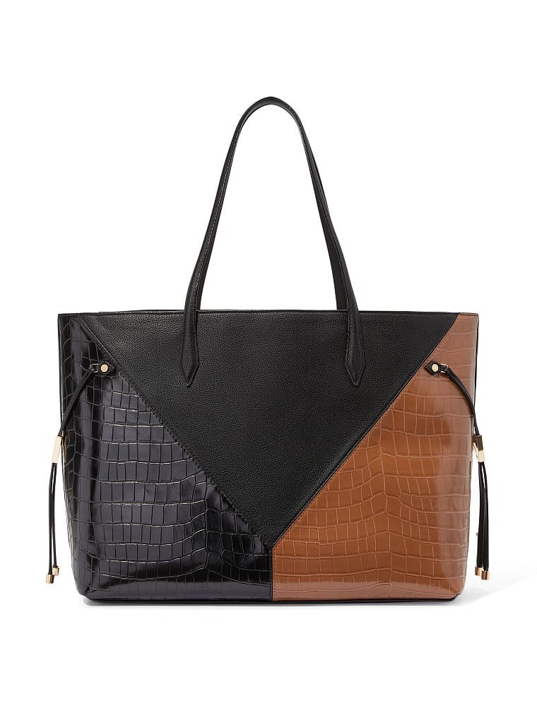 The Victoria Croc Colorblock Carryall Tote Omuz Çantası VS26520917 arka görünümü
